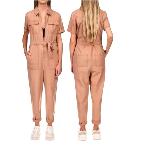 🌹NWT:SANCTUARY Explorer Cotton Blend Jumpsuit in Washed Lio - Picture 1 of 7